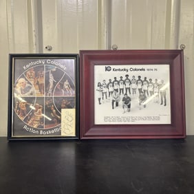 Vintage Framed Memorabilia From The Kentucky Colonels 13"X11"