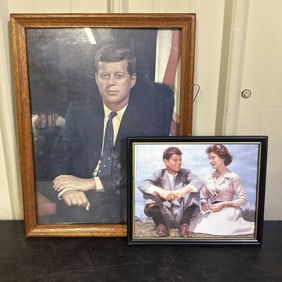 Pair Of President John F. Kennedy Portraits 13"X18"
