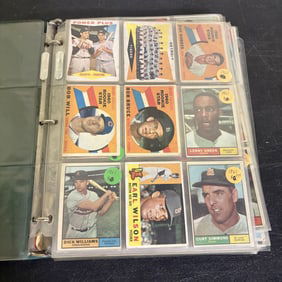 Binder Of Early Collectible Baseball/Basketball Cards 11"