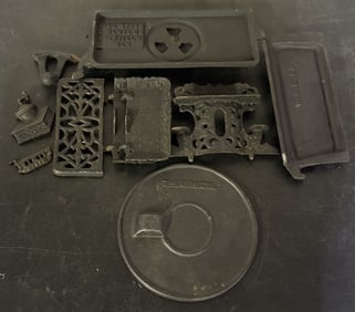 Vintage Crescent Cast Iron Miniatures - Stove Accessories 17"