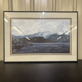 Limited Edition Print Signed By Ed Tussey (1987) 75/950, Framed. 30"X20"
