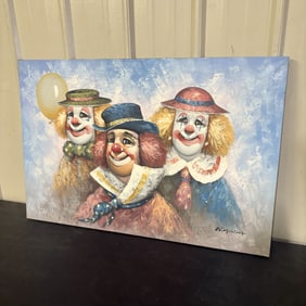 Original Oil Painting On Canvas By William Monient 36"X24"