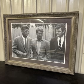 The Kennedy Brothers, Framed. JFK, RFK And Ted Kennedy - 1960 46"X34"