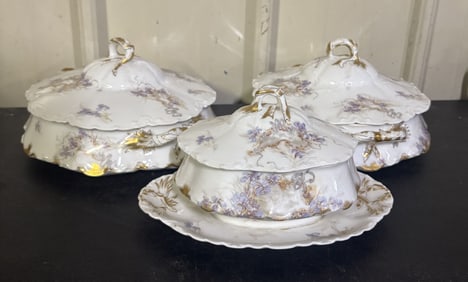 Lot Of Haviland Limoges French Covered Dishes 10"
