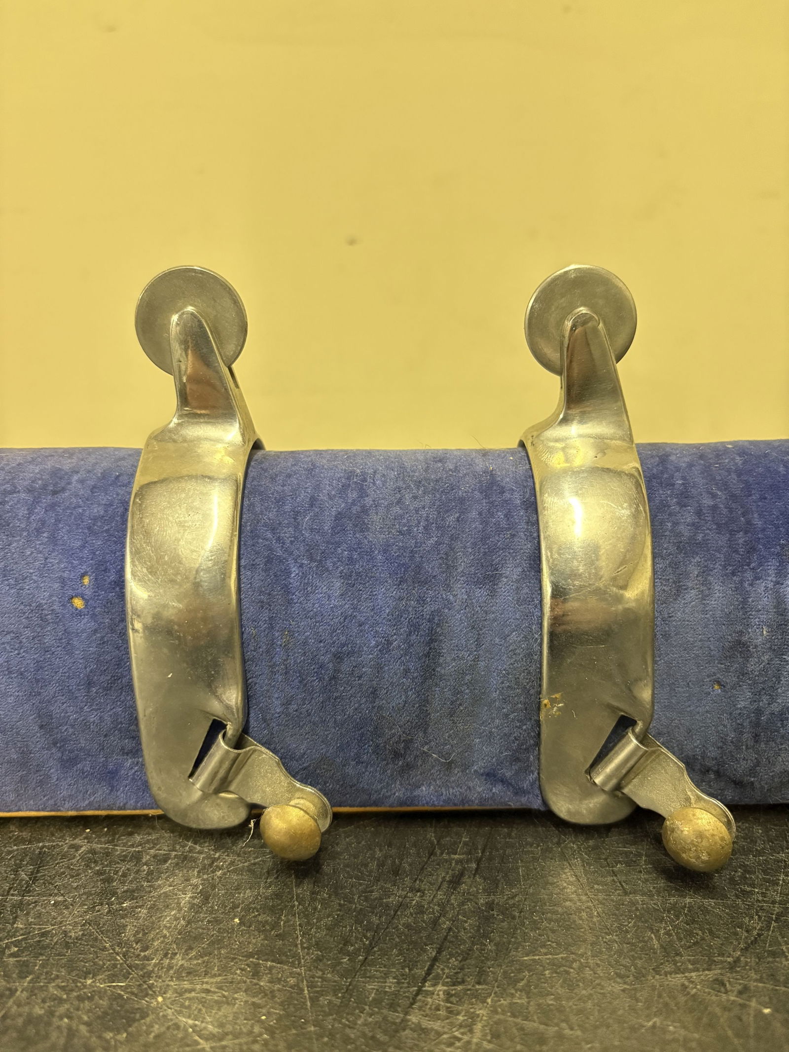 Stainless Steel Spurs With Wheel End 5": Stainless Steel Spurs With Wheel End 5"