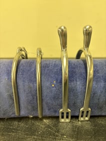 2 Pairs Of Stainless Steel Spurs Including English Bumper Spurs 5.5"