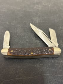 KuthMaster Tri-Bladed Stockman Pocketknife - 4"