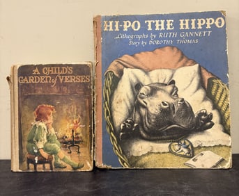 Two Vintage Children's Collectible Books: A Child's Garden of Verses, Hi_Po the Hippo in Fair