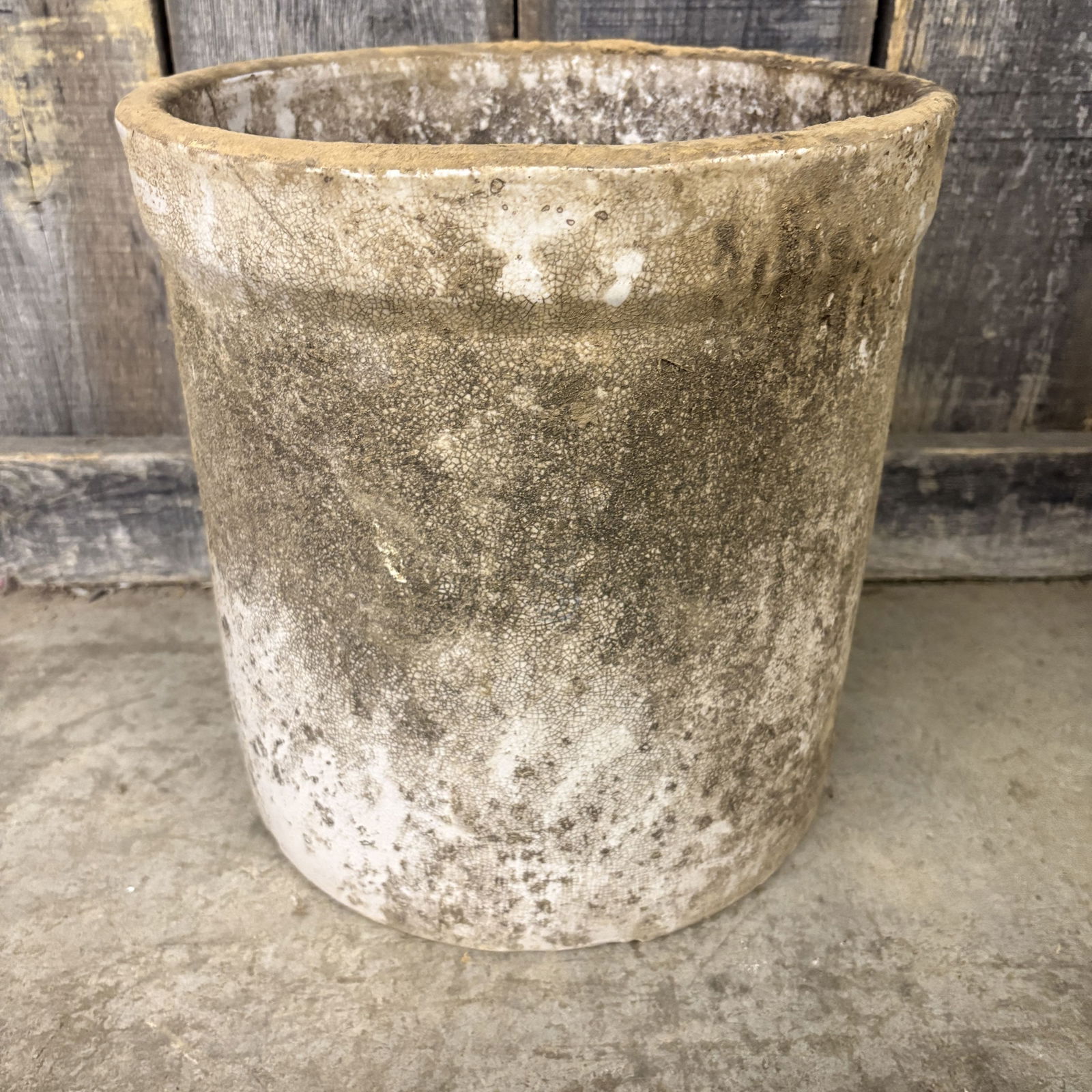 Stoneware Pottery Crock - As Found 12"X13": Stoneware Pottery Crock - As Found 12"X13"