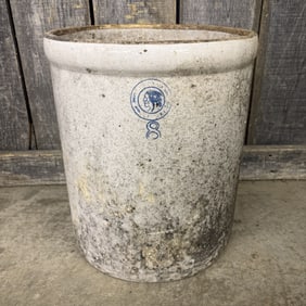 #8 Louisville Pottery Stoneware Crock - As Found 13"X17"