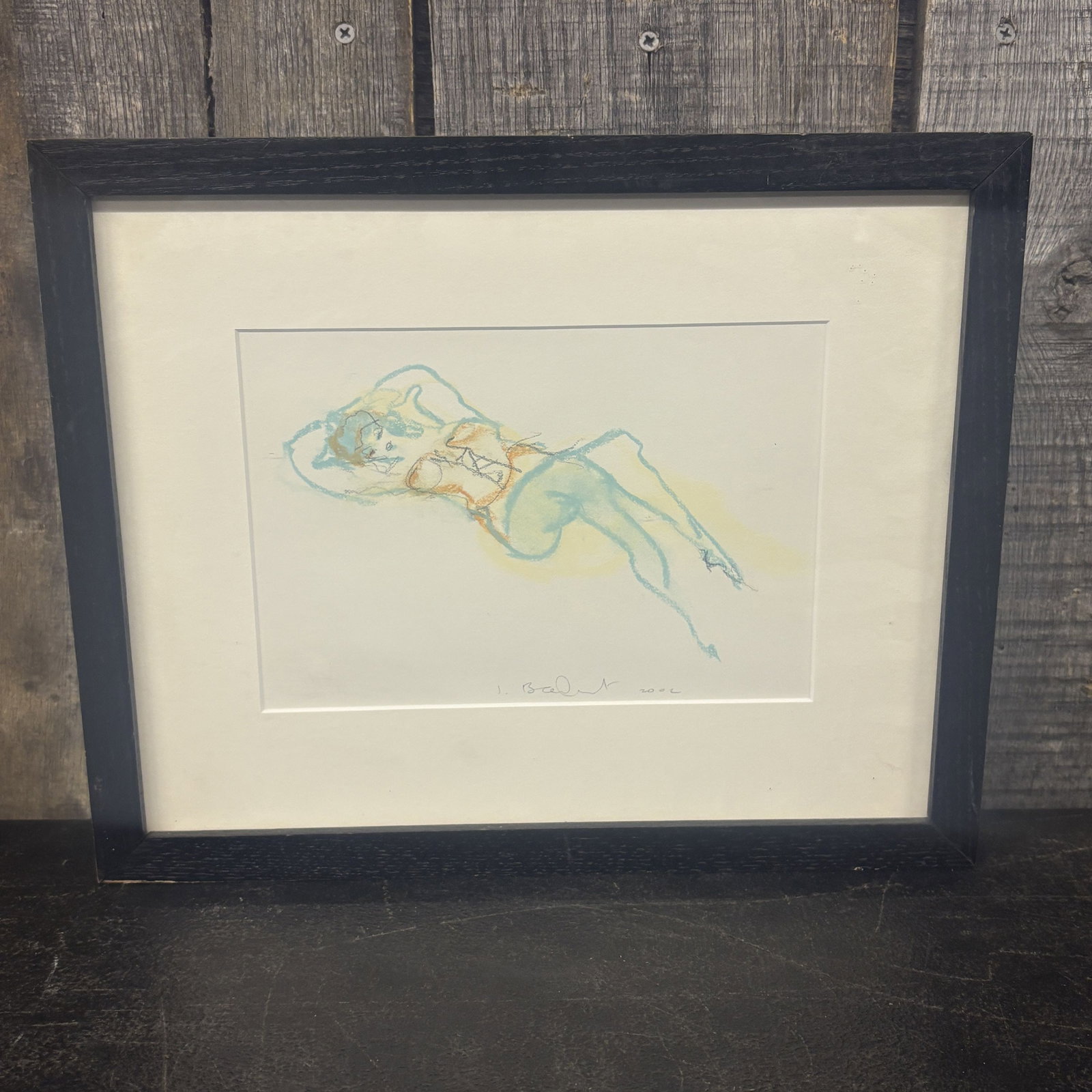 Original Artwork - Expressive Figurative Drawing, Signed By Artist 13"X10": Original Artwork - Expressive Figurative Drawing, Signed By Artist 13"X10"