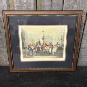 Engraving Or Lithograph Print Titled "Bachelor's Hall" Plate 6 By Francis Calcraft Turner 24"