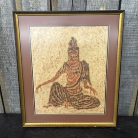 T'ang Buddha By Artist Ting Chou-Fong, Taipei Rendered In 1976 - Source Stone Carving With