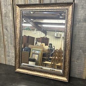 Dark Brown Speckled Beveled Wall Mirror 28"X34.5"