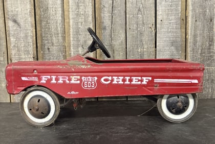 Vintage AMF Fire Chief Car #503 Pedal Car C. 1960's 14"X34"X18"