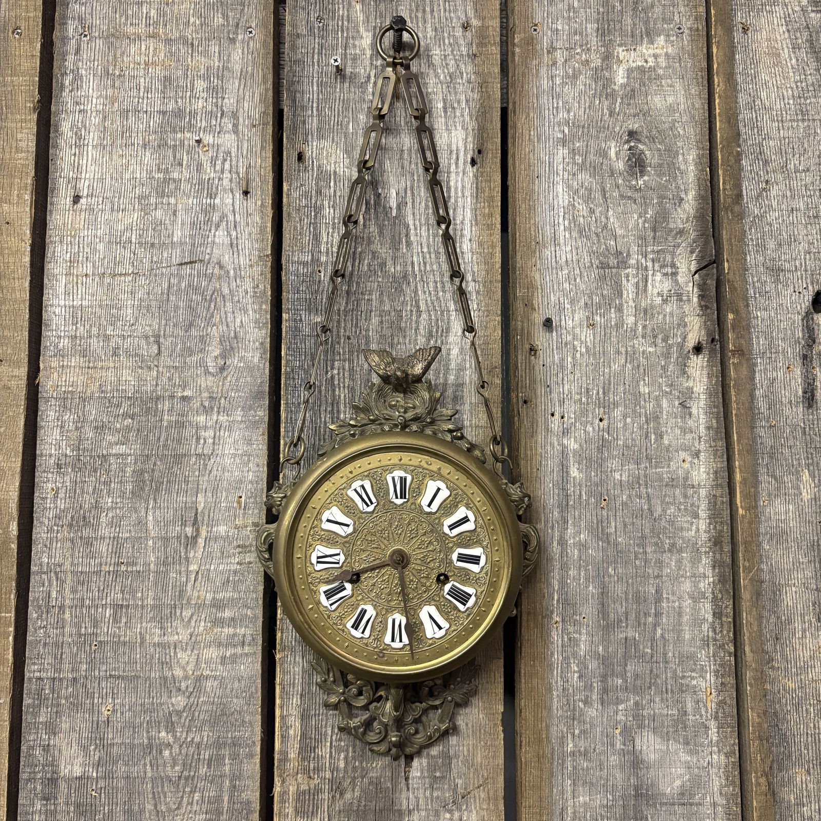 Antique New Haven "Chatelaine" 15-Day Wall Clock, C.1889 8"X24": Antique New Haven "Chatelaine" 15-Day Wall Clock, C.1889 8"X24"