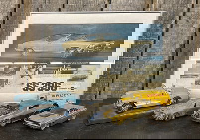 Framed 1968 Chevrolet Chevelle SS 396 With Collection Of Vintage Car Models (24"X36")
