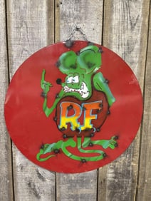 Rat Fink Metal Art Sign 24"