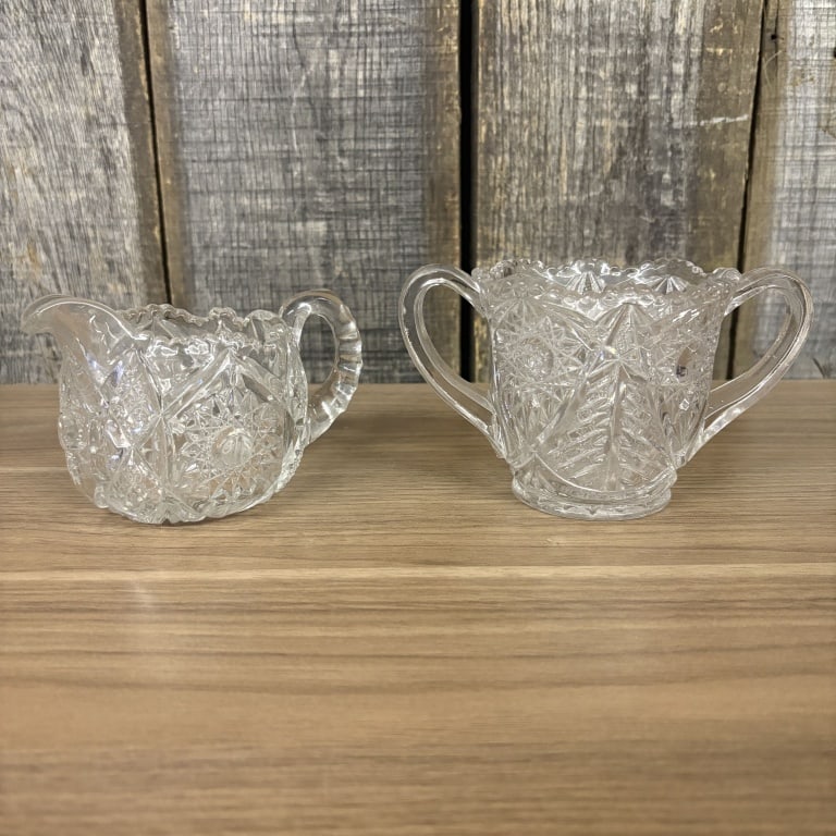 Crystal Cream - Sugar Dishes 6"X4": Crystal Cream - Sugar Dishes 6"X4"