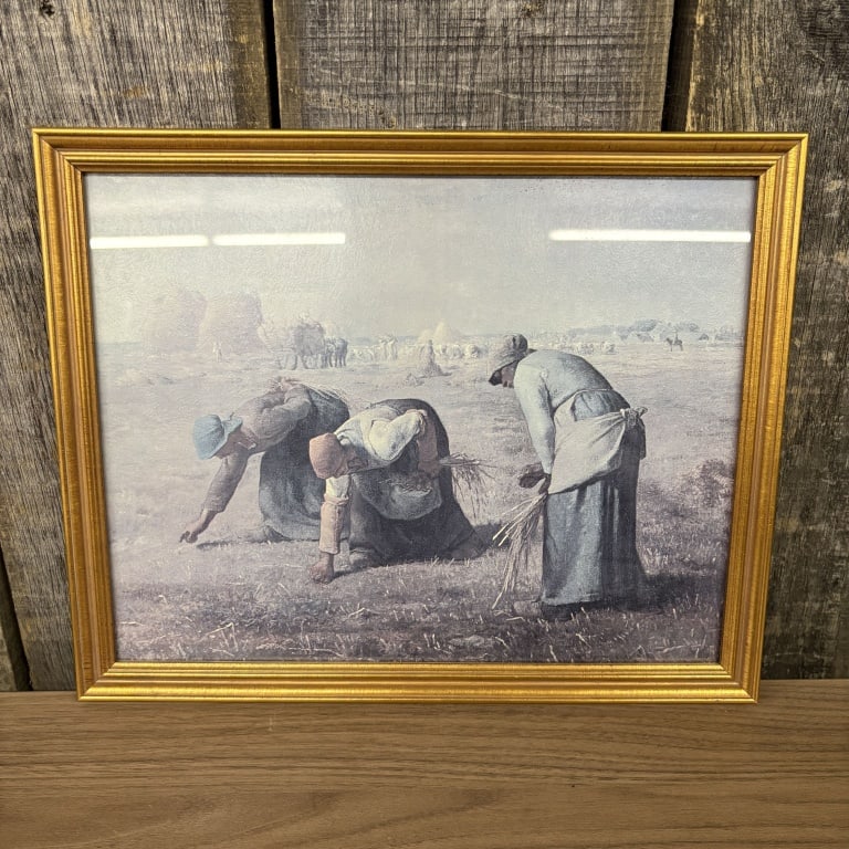 Framed Print Of The Famous Oil Painting "The Gleaners" By French Artist Jean-Francois Millet 15"X12": Framed Print Of The Famous Oil Painting "The Gleaners" By French Artist Jean-Francois Millet 15"X12"