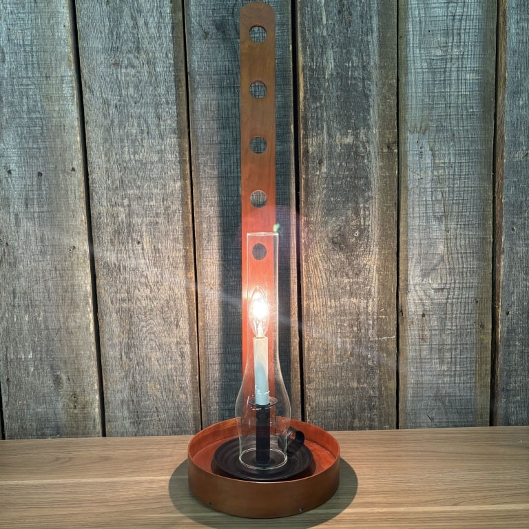 Shaker Style Candle Holder On A Peg Rail - By Shakertown At Pleasant Hill Kentucky 9"X30": Shaker Style Candle Holder On A Peg Rail - By Shakertown At Pleasant Hill Kentucky 9"X30"