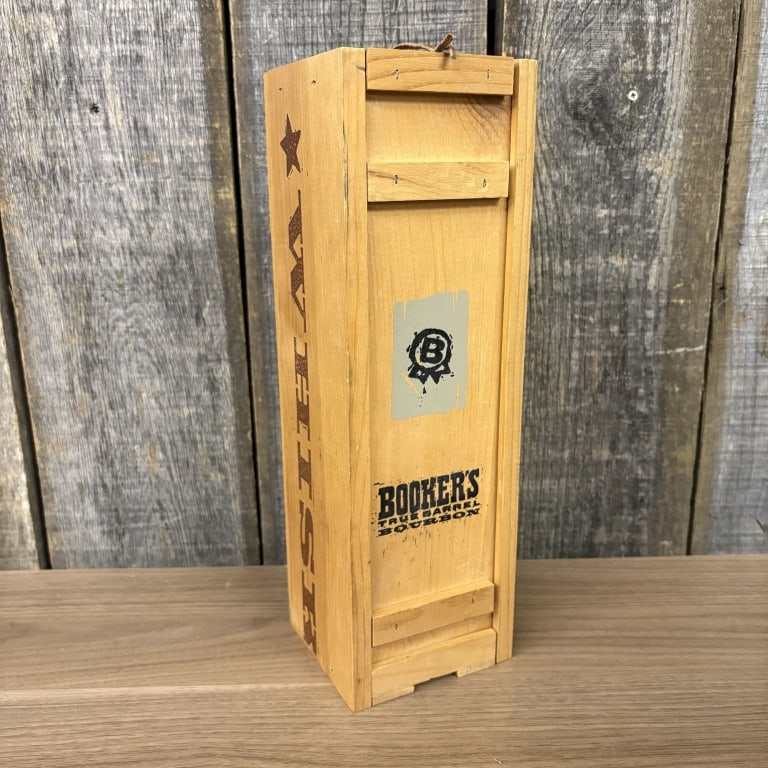 Wooden Presentation Box For Booker's True Barrel Bourbon 5"X15": Wooden Presentation Box For Booker's True Barrel Bourbon 5"X15"
