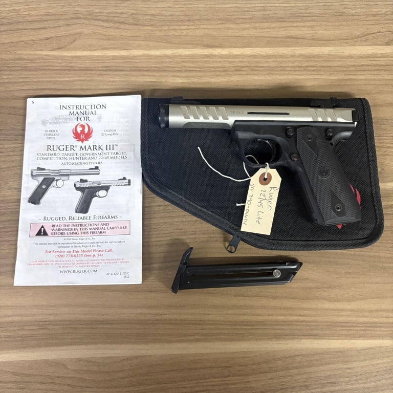 Ruger 22/45 Lite .22LR With Extra Magazine, Bag. Serial:390-06634 9" (1 of 13)