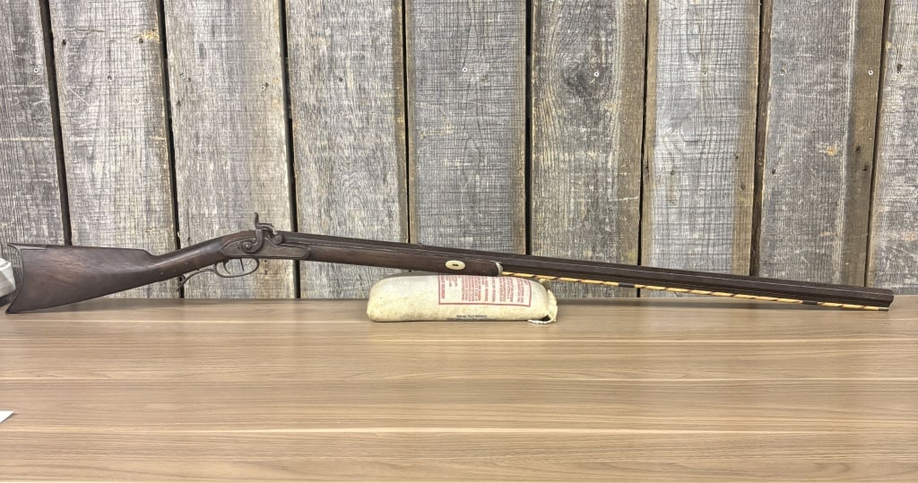 Mid-19th Century Percussion Half-Stock Rifle Muzzleloader 53" (1 of 12)