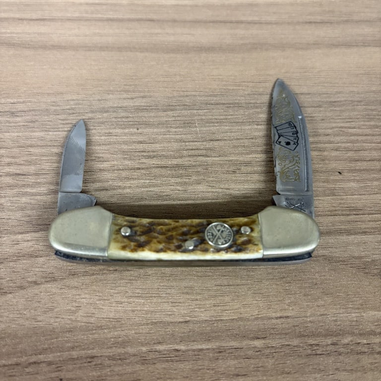 Battle Axe Brand "The Gambler" ButterBean Knife 3": Battle Axe Brand "The Gambler" ButterBean Knife 3"