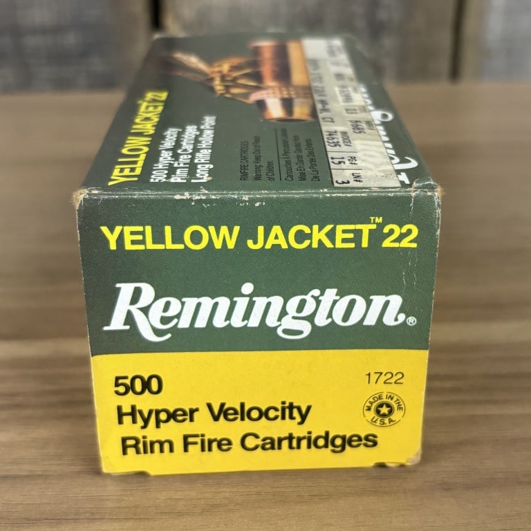 Remington Yellow Jacket 500 Hyper Velocity Rimfire Cartridges .22 - 6": Remington Yellow Jacket 500 Hyper Velocity Rimfire Cartridges .22 - 6"