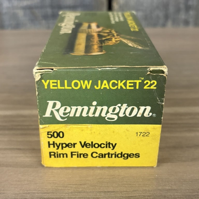 Remington Yellow Jacket 500 Hyper Velocity Rimfire Cartridges .22 - 6": Remington Yellow Jacket 500 Hyper Velocity Rimfire Cartridges .22 - 6"