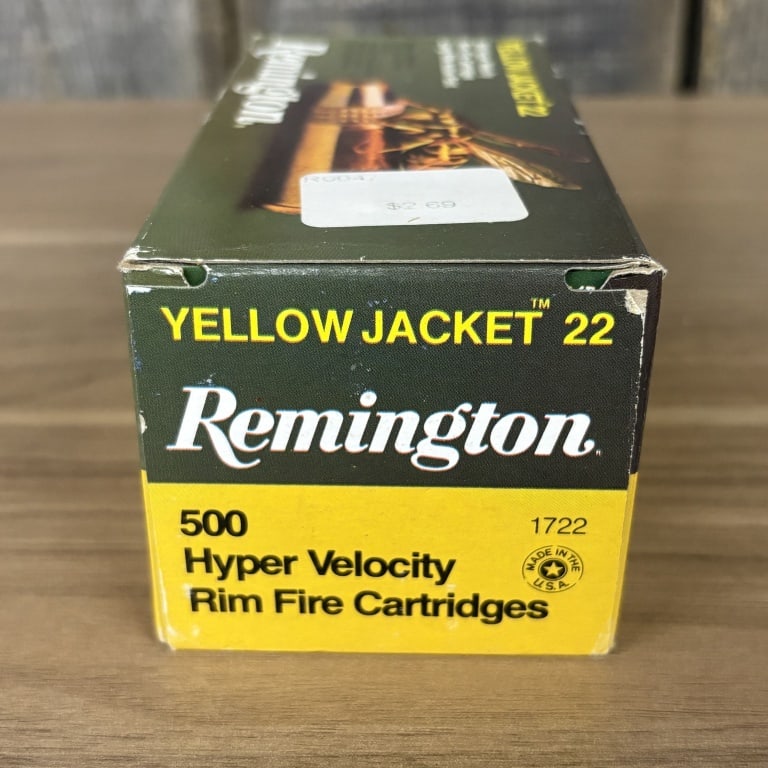 Remington Yellow Jacket 500 Hyper Velocity Rimfire Cartridges .22 - 6": Remington Yellow Jacket 500 Hyper Velocity Rimfire Cartridges .22 - 6"