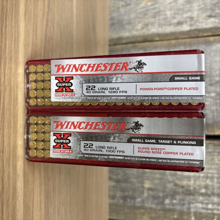 2 Boxes of Winchester .22LR Power Point Copper Plated - 6": 2 Boxes of Winchester .22LR Power Point Copper Plated - 6"
