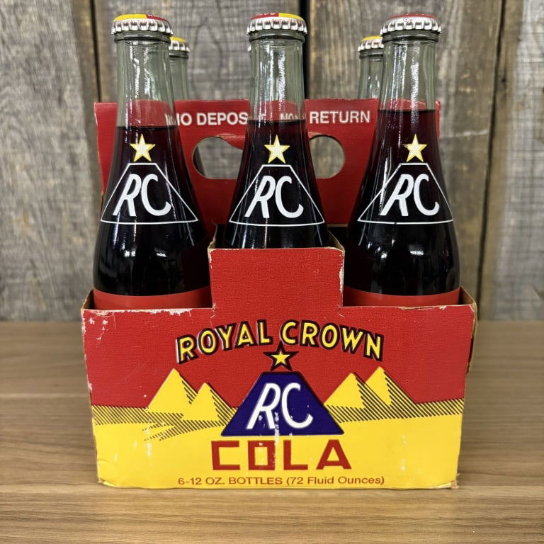 Vintage Royal Crown (RC) Cola 6-pack Carrier with Glass Bottles - 5"X7.5"9.5" (1 of 5)