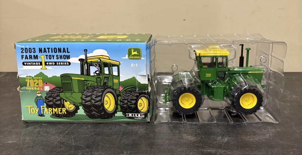2003 National Farm Toy Show Edition John Deere 7020 Diesel Tractor Produced by ERTL in 1/32 scale - (1 of 4)