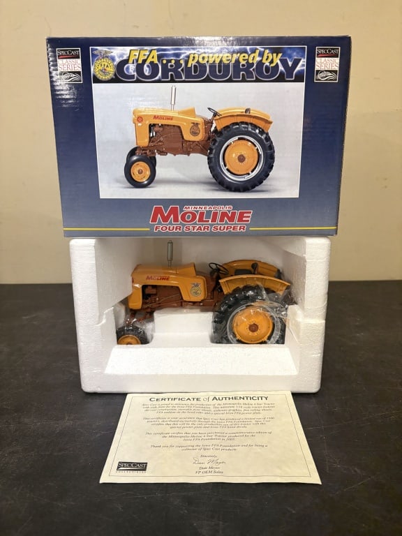 1/16 scale SpecCast diecast model of a Minneapolis-Moline Four Star Super tractor, specifically the (1 of 3)