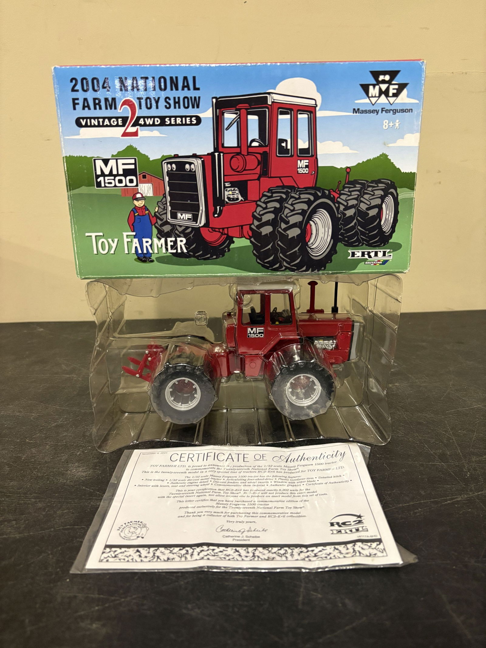 1/32 Scale Die-Cast Replica of a Massey Ferguson 1500 Tractor Produced by ERTL for the 2004 National (1 of 3)