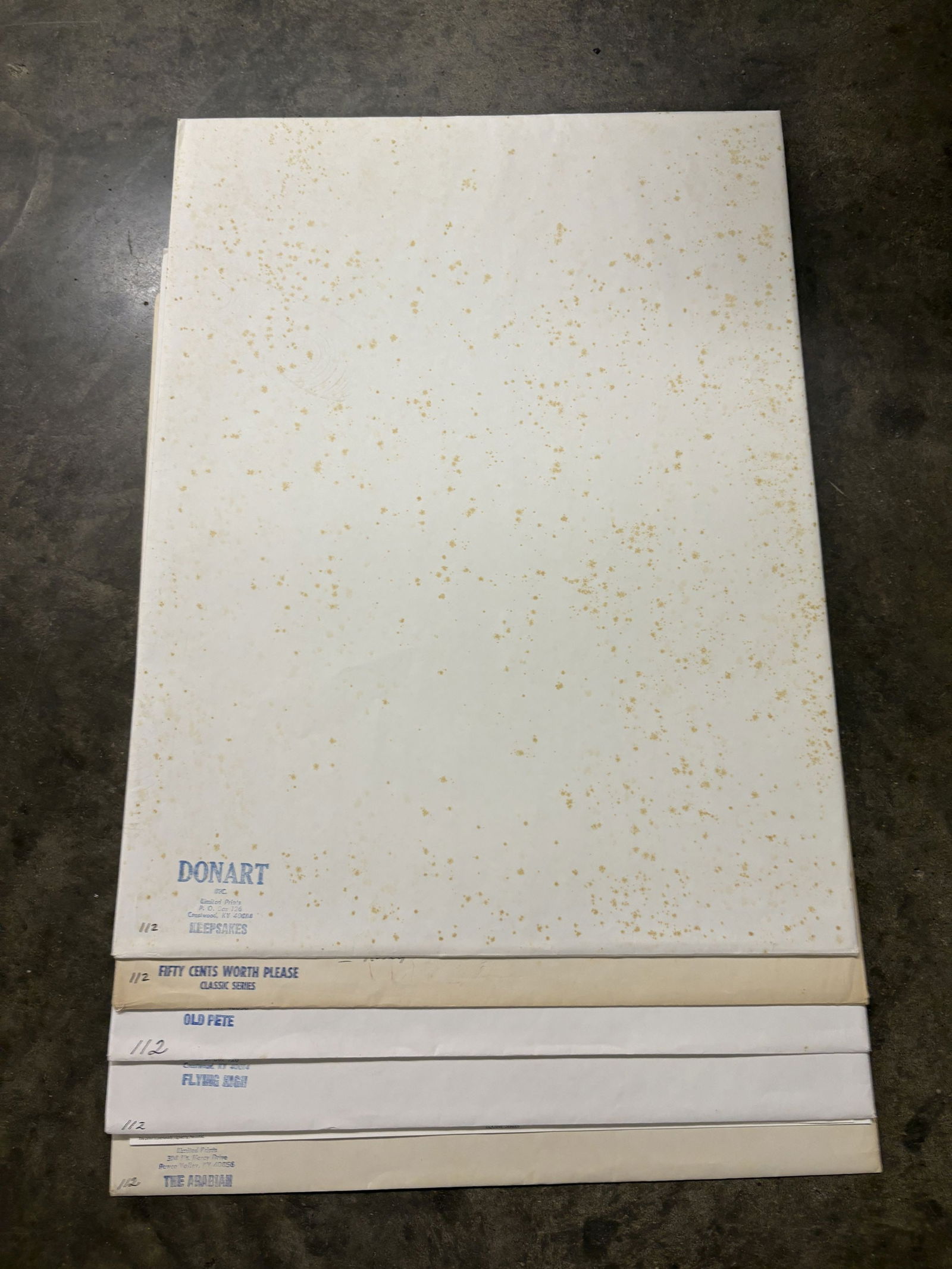 Lot Of 4 Don Ensor Prints - Including Old Pete, Keepsakes, Flying High, The Arabian, Five Cents: Lot Of 4 Don Ensor Prints - Including Old Pete, Keepsakes, Flying High, The Arabian, Five Cents Worth Please 24"