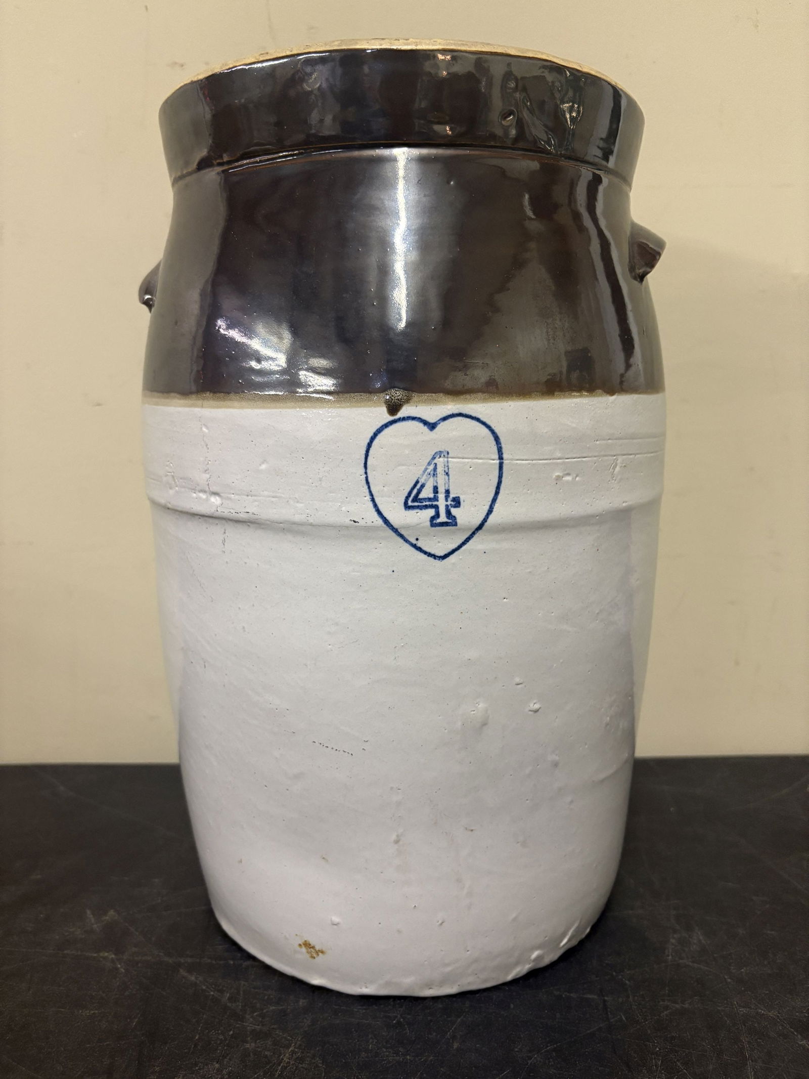 Stoneware 4 Gallon Butter Churn Crock 9X16" (1 of 4)