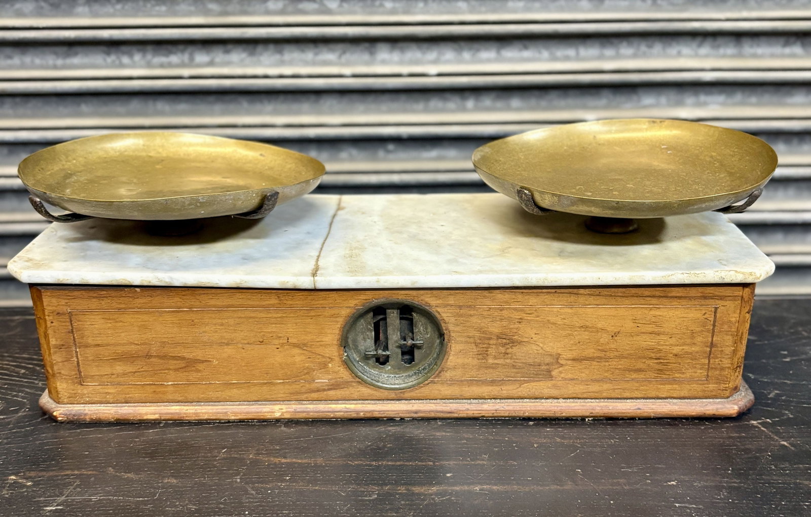 Antique Marble Balance Scale; Likely French Or American Apothecary Or Mercantile Counter Scale From (1 of 6)