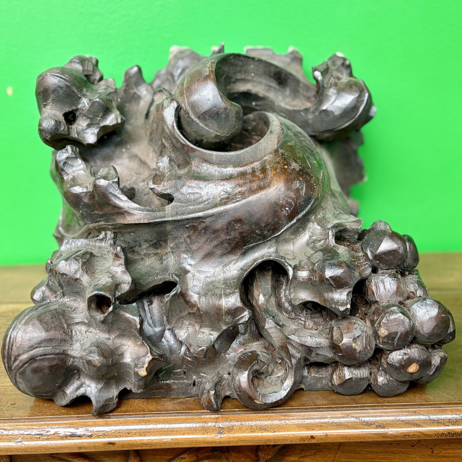 Antique Carved Wood Architectural Salvage 14"X12"X10": Antique Carved Wood Architectural Salvage 14"X12"X10"