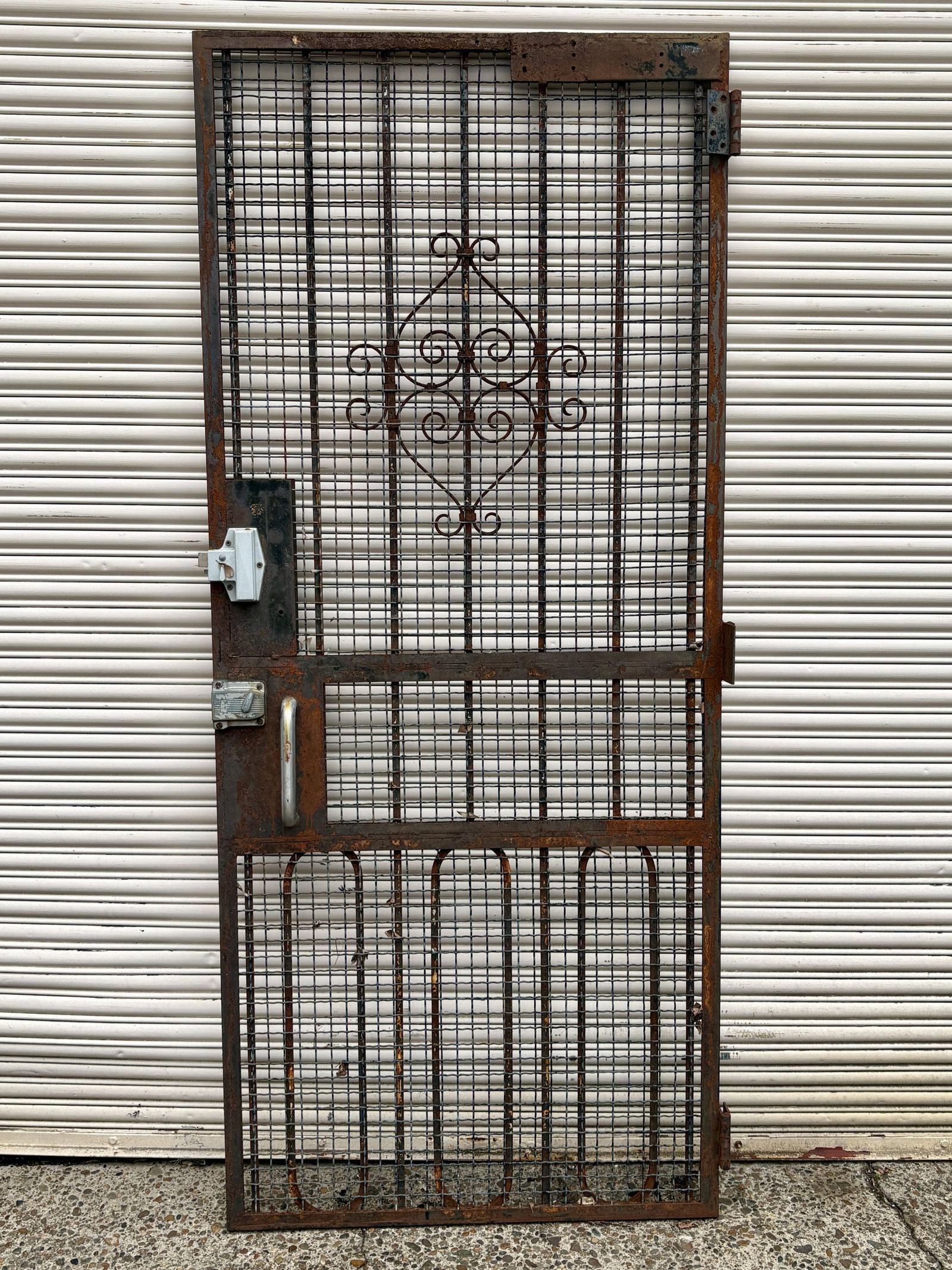 Decorative Heavy Wrought Iron Security Door With Metal Mesh Screen 36"X82" - NOT AVAILABLE FOR (1 of 7)