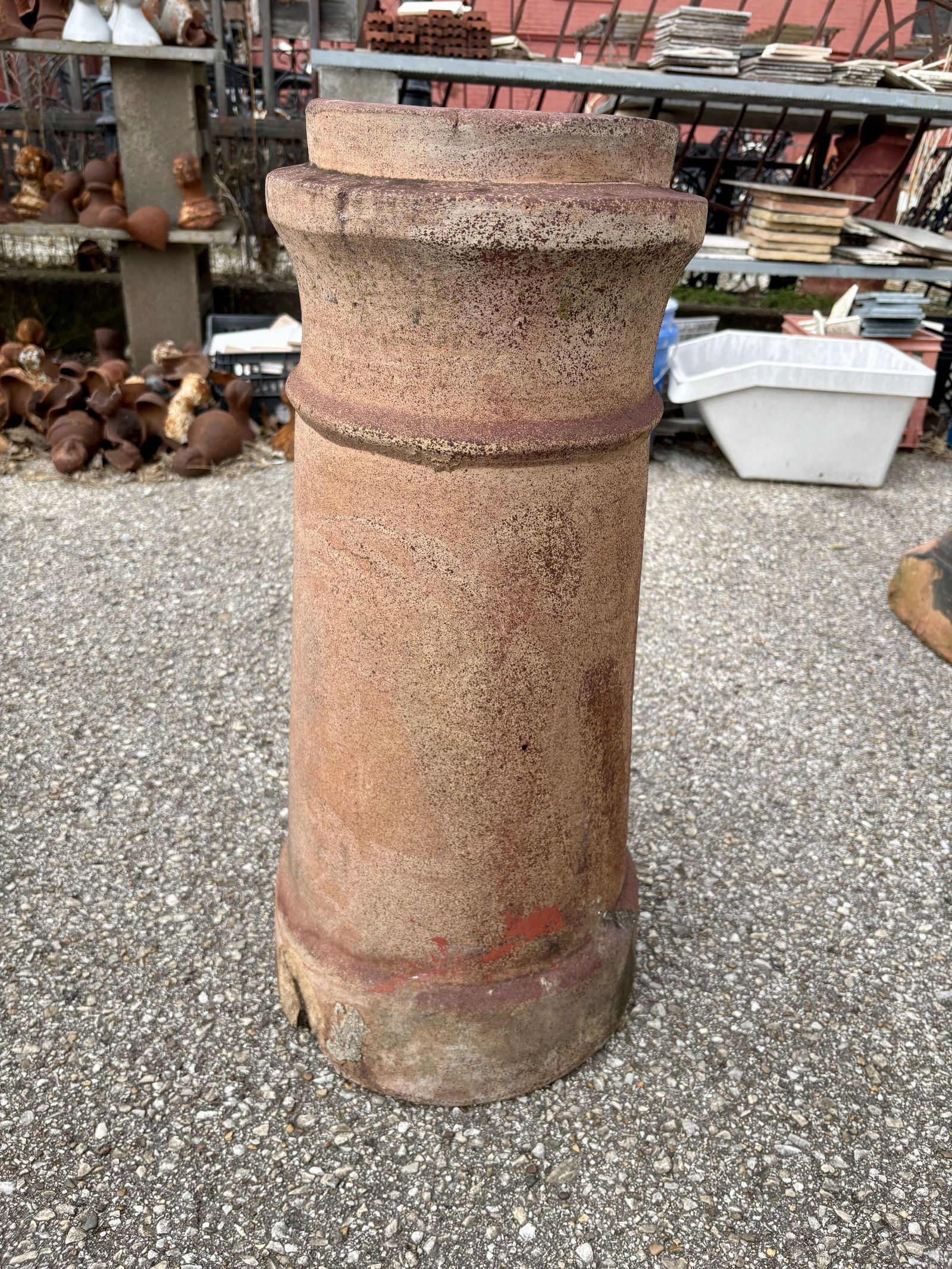 Reclaimed Antique Terracotta Clay Chimney Pot 14"X14"X27" (1 of 4)