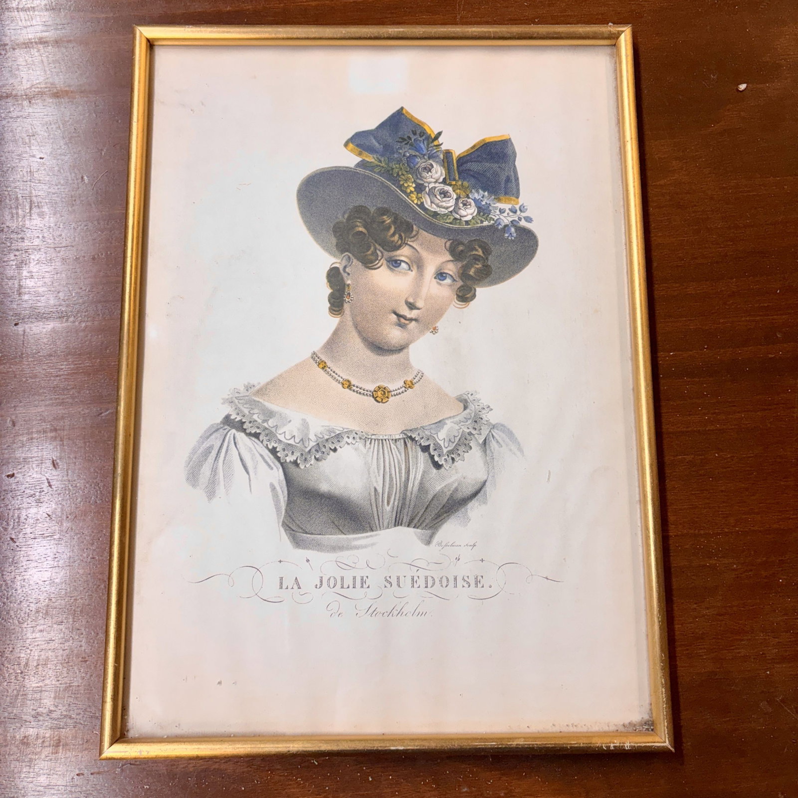 The Pretty Swedish Woman Of Stockholm - La Jolie Suedoise French Fashion Print By Noel Francois: The Pretty Swedish Woman Of Stockholm - La Jolie Suedoise French Fashion Print By Noel Francois Bertrand 11.5"X16"