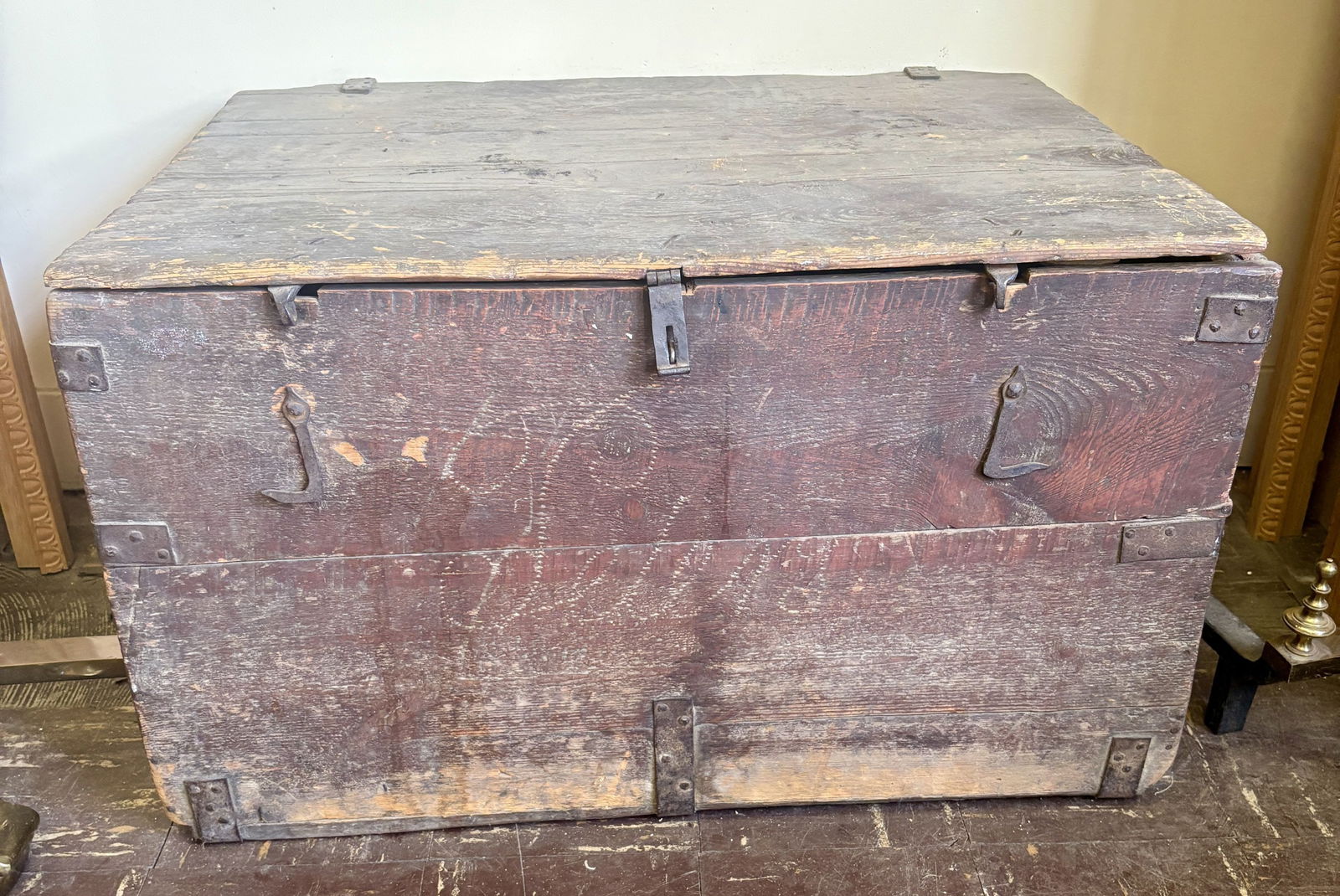 Antique Primitive Storage Coffer Box - 24"x33"x20" (1 of 6)