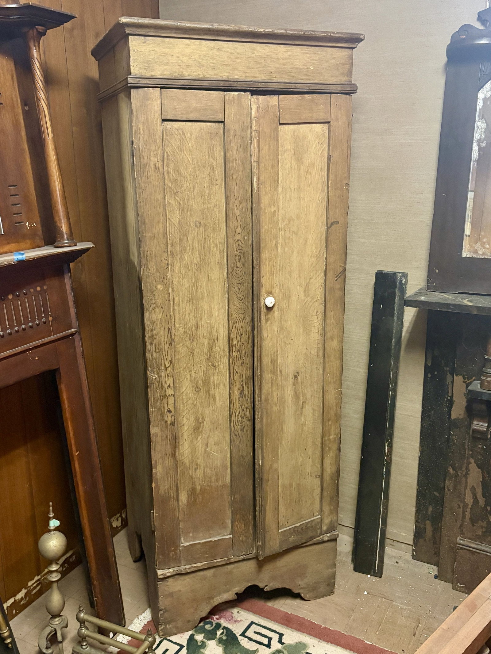 Antique Primitive Pine Chimney or Pantry Cupboard - 28"x 20"x71" - NOT AVAILABLE FOR SHIPPING, (1 of 6)