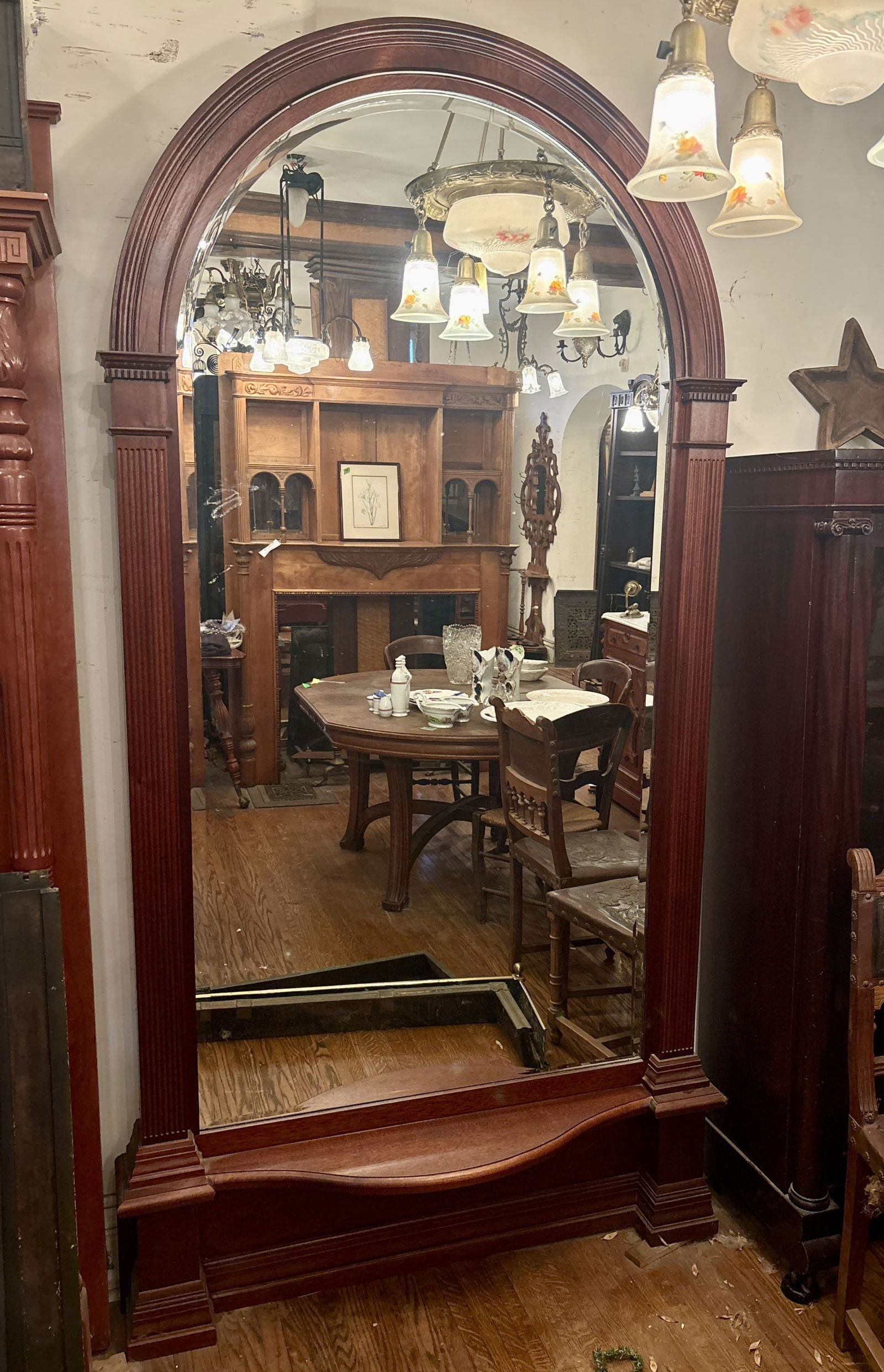 Large Ornate Victorian Style Floor Entryway Beveled Mirror 47"X90" - NOT AVAILABLE FOR SHIPPING,: Large Ornate Victorian Style Floor Entryway Beveled Mirror 47"X90" - NOT AVAILABLE FOR SHIPPING, PICK UP OR TRANSPORT ONLY