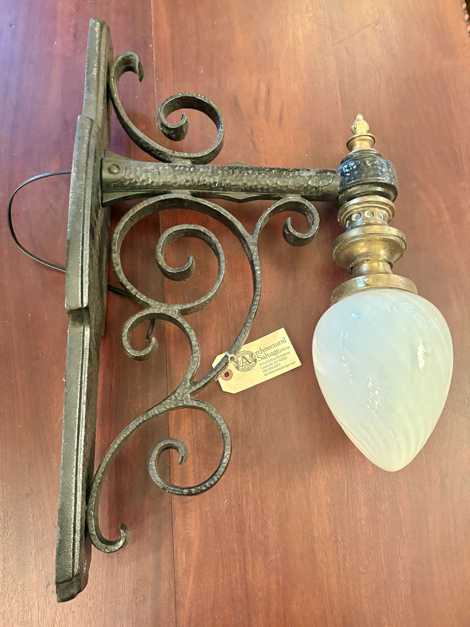 Wrought Iron Art Nouveau Style Wall Sconce - Light Fixture 6"X13"X25" (1 of 6)