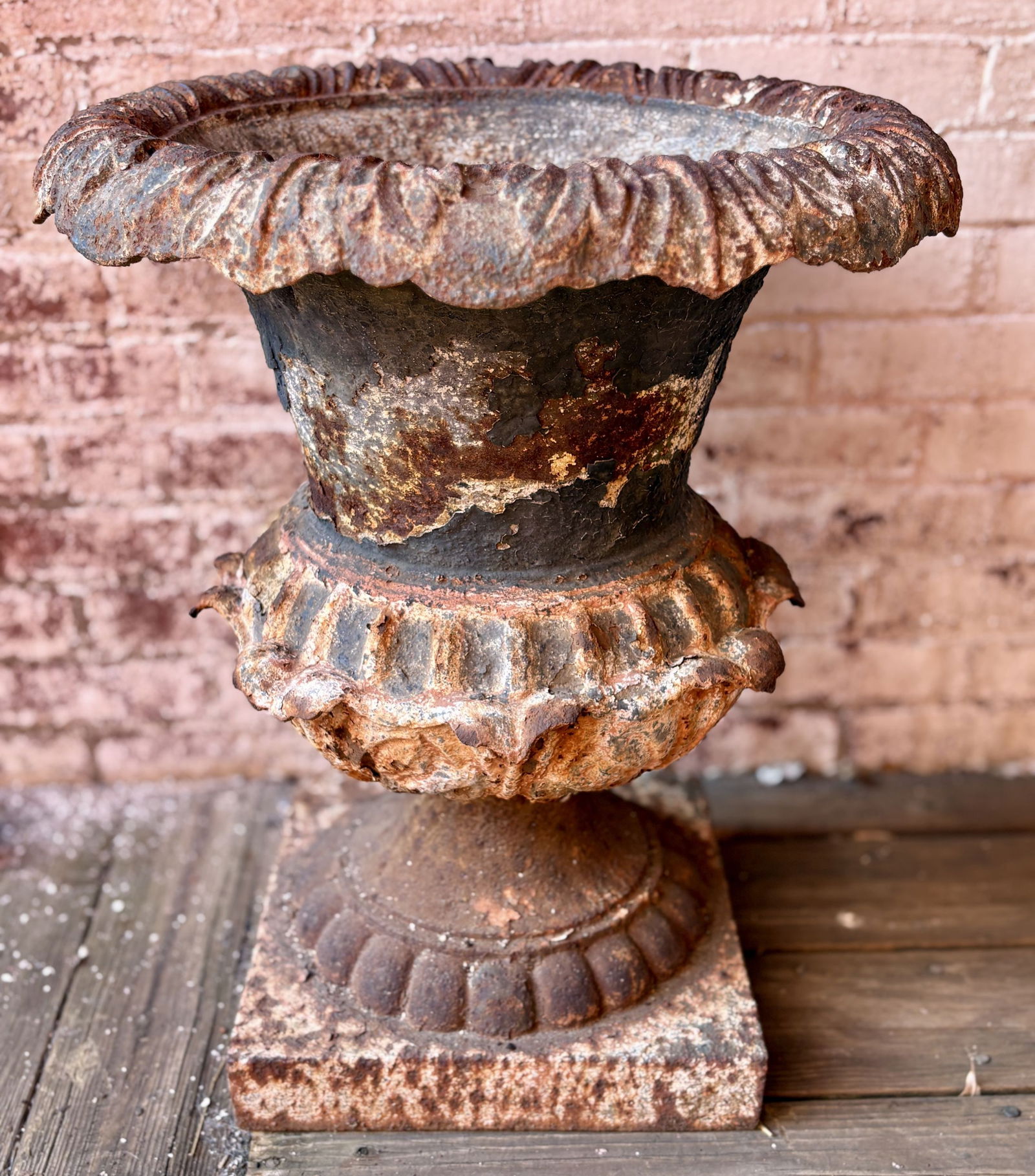 Antique Cast Iron Planter Urn 20"X20"X24" - NOT AVAILABLE FOR SHIPPING, PICK UP OR TRANSPORT ONLY (1 of 5)