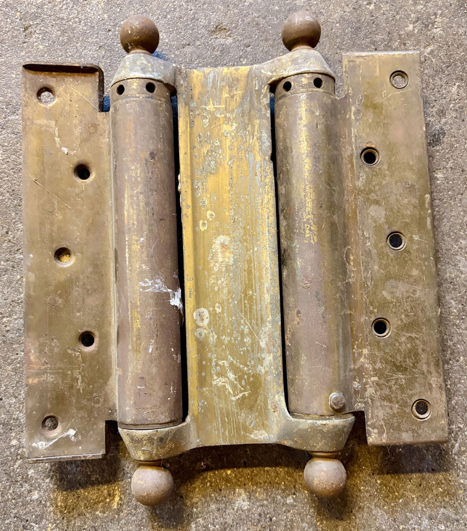 Antique Brass Double Acting Spring Hinge 9"X10" (1 of 2)